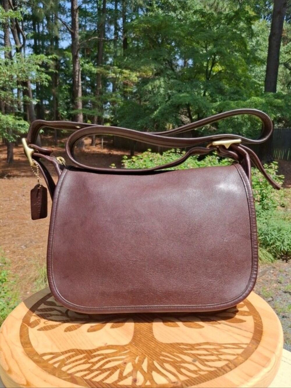 Vintage 2000 Coach Mahogany Glove Tanned Leather Patricia's Legacy Bag #9951 - Picture 2 of 16